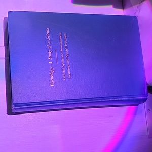 Book : Psychology a study of a science general systematic formulations learning